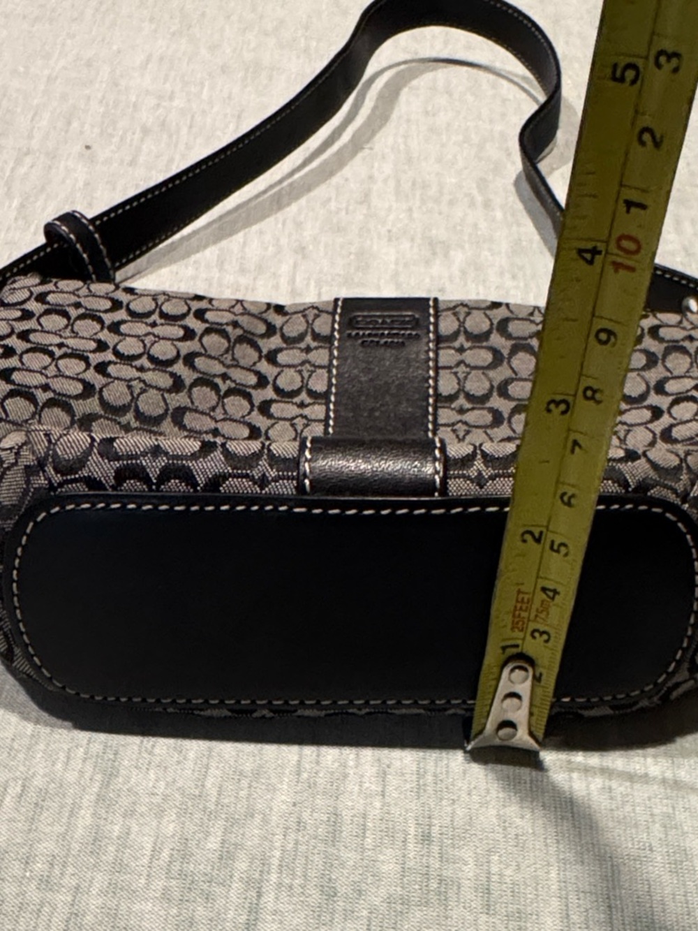 Coach Black and Gray Signature Jacquard Crossbody - Picture 13 of 13